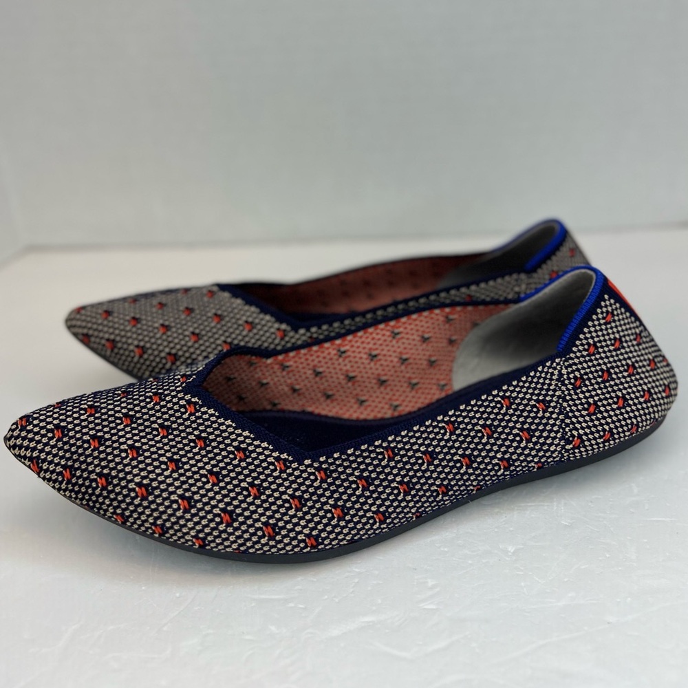 Rothy's Black and Red Patterned Flats